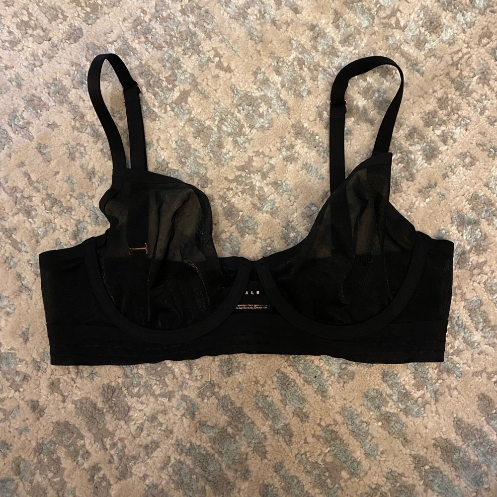 Mesh unlined bra, similar to cuup, balconette style.